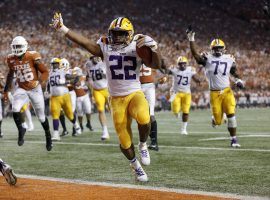 LSU jumped up to No. 4 after defeating Texas on Saturday, 45-38. (Getty)