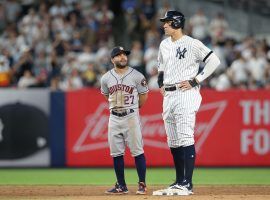 Houston Astros SS Jose Altuve and NY Yankees RF Aaron Judge during the 2017 ALCS. (Image: Brad Penner/USA Today Sports)