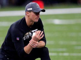 New Orleans Saints injured quarterback Drew Brees during warmups of a game against the Tampa Bucs at the Superdome in New Orleans. (Image: Bill Feig/AP)