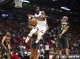 Miami Heat guard Jimmy Butler drives to the basketball in a preseason game against the Atlanta Hawks. (Image: AP)