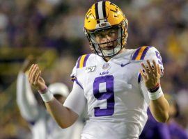 LSU quarterback Joe Burrow celebrates as the Tigers defeated Florida. LSU moved to No. 2 in the AP Top 25 College Football Poll.