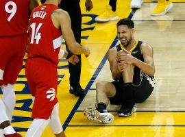 Steve Kerr says that Klay Thompson will likely be out for the entire season as he recovers from his ACL tear. (Image: Lachlan Cunningham/Getty)