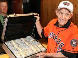 Jim 'Mattress Mack' McIngvale places a $3.5 million wager on the Houston Astros to win the World Series with the Scarlet Pearl Casino in Biloxi, MS. (Image: DraftKings)