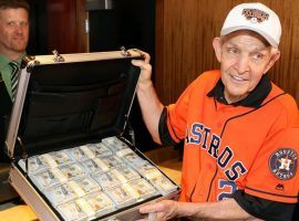 Jim 'Mattress Mack' McIngvale places a $3.5 million wager on the Houston Astros to win the World Series with the Scarlet Pearl Casino in Biloxi, MS. (Image: DraftKings)