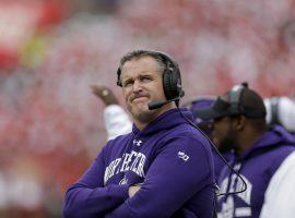 Northwestern head coach Pat Fitzgerald on the sidelines against Wisconsin. (Image: Porter Lambert/Getty)