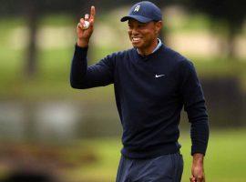 Tiger Woods was all smiles as he returned to a golf course after knee surgery two months ago, but Brooks Koepka suffered a knee injury two days before. (Image: Getty)