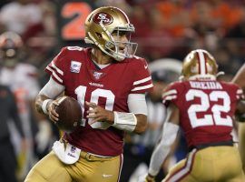 San Francisco 49ers quarterback Jimmy Garoppolo will try and lead his team to a 5-0 record when they face the Los Angeles Rams on Sunday. (Image: AP)