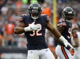 Chicago linebacker Khalil Mack was traded by the Raiders to the Bears last year, and is facing his old team for the first time. (Image: Getty)