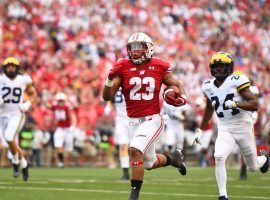 Wisconsin running back Jonathan Taylor is closing in on 5,000 rushing yards for his career. (Image: Getty)