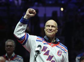 Former New York Ranger Mark Messier celebrates the 
the 25th anniversary of their 1994 championship season -- the last time the Rangers won the Stanley Cup. (Image: Bruce Bennett/Getty)