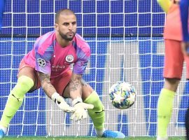 Manchester City had to turn to Kyle Walker as an emergency goalkeeper late in its 1-1 Champions League draw vs. Atalanta. (Image: Sky Sports)