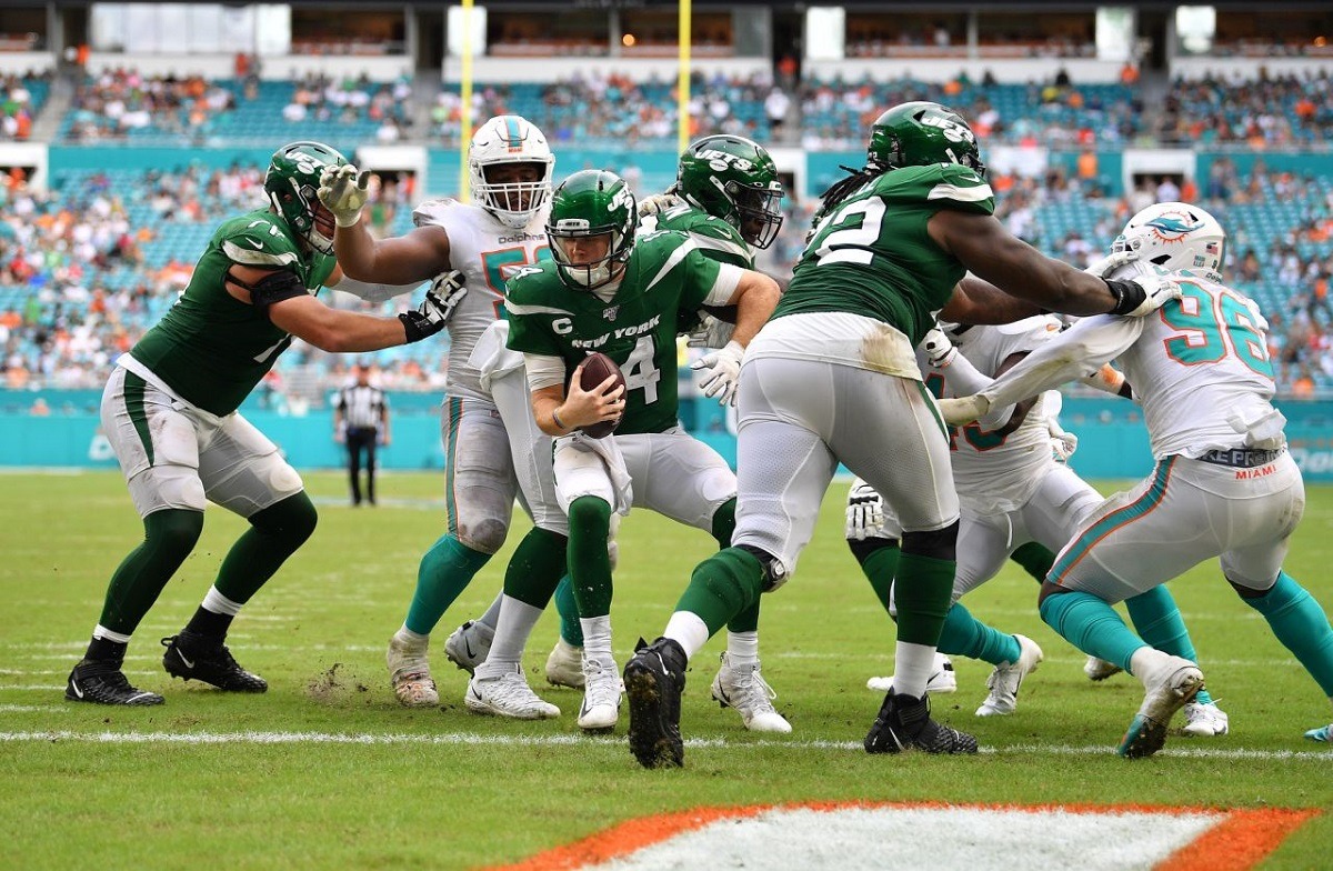 New York Jets lose to Miami Dolphins Sam Darnold Fire Adam Gase