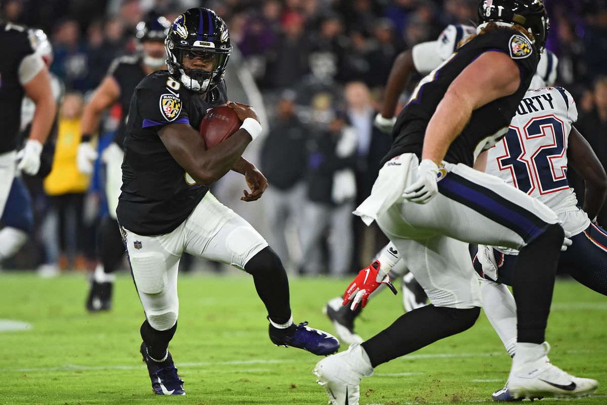 Lamar Jackson Baltimore Ravens beat the undefeated New England Patriots