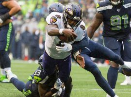 Ravens quarterback Lamar Jackson leads Baltimore into Cincinnati as having one of three NFL double-digit spreads. (Image: Getty)