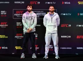Zabit Magomedsharipov (left) and Calvin Kattar (right) will square off in the main event of UFC Fight Night 163 in Moscow. (Image: Getty)