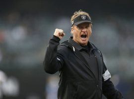 Oakland Raiders coach Jon Gruden has led his team to a 6-5 record and is right at the NFL win total of six set by oddsmakers. (Image: AP)