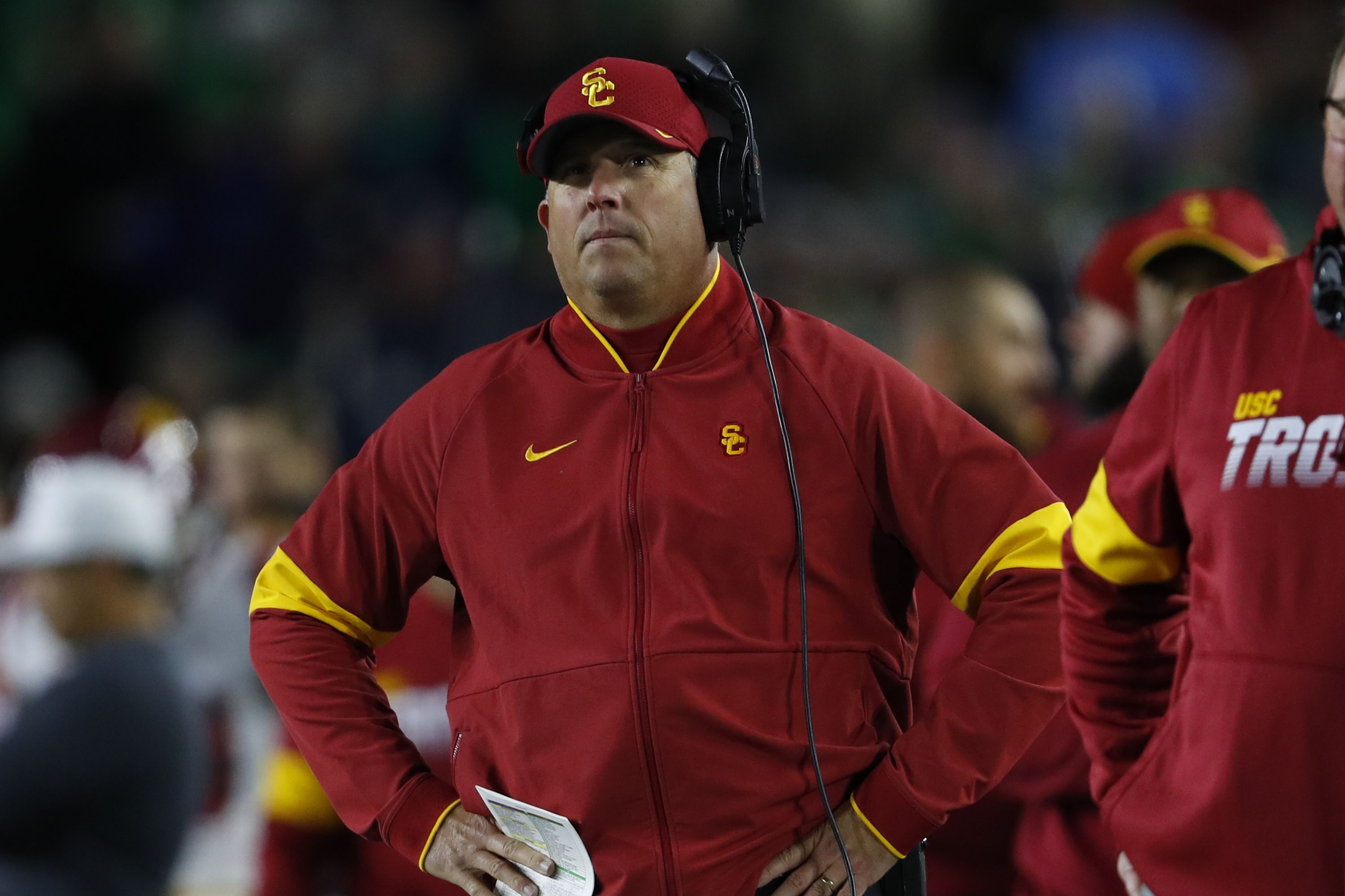 USC coach Clay Helton