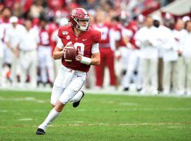 Alabama quarterback Mac Jones helped the Crimson Tide score more than 50 points against Western Carolina, but will be tested next week against Auburn. (Image: USA Today Sports)