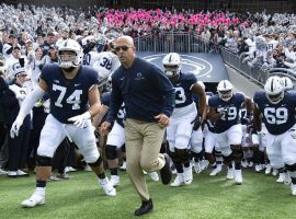 Penn State coach James Franklin leads his Nittany Lions against Minnesota on Saturday. (Image: AP)