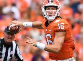 Quarterback Trevor Lawrence should be able to dominate in the Clemson-Wake Forest game, as the Tigers are 34-point favorites. (Image: Greenville News)