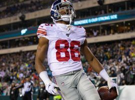 Rookie wide receiver Darius Slayton has seen a big end to his season with the Giants, but his DFS salary remains low, making him a great value play. (Image: Bill Streicher-USA TODAY Sports)