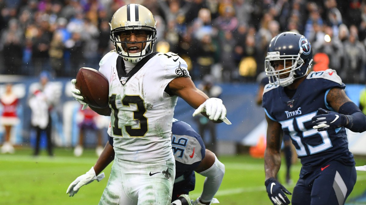 New Orleans Saints WR Michael Thomas reception record Ravens clinch #1 top seed AFC playoffs