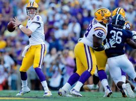 LSU quarterback Joe Burrow should have a big day against Oklahoma in the Peach Bowl on Saturday at Mercedes-Benz Stadium in Atlanta. (Image: Getty)