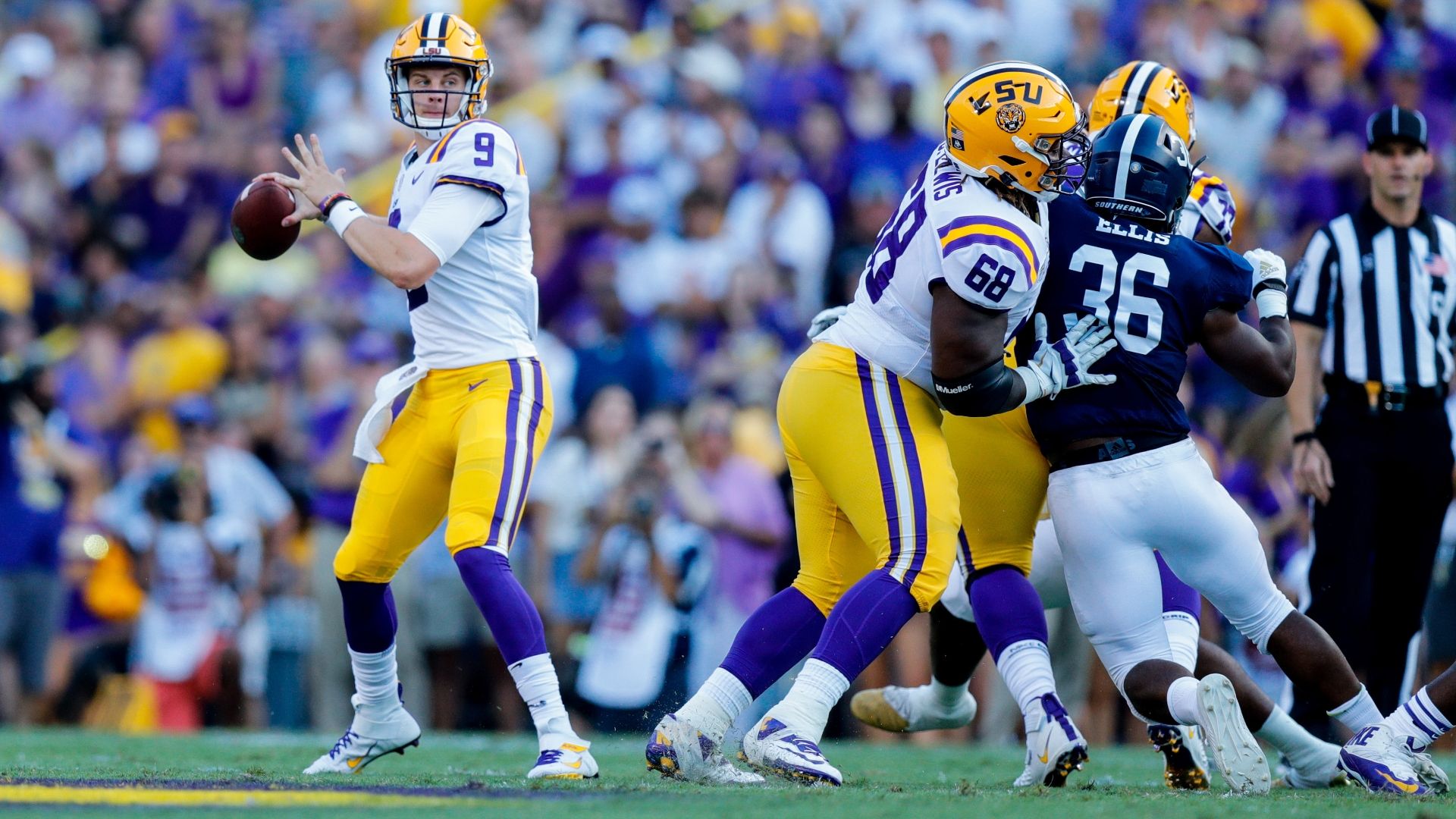 LSU quarterback Joe Burrow Peach Bowl 