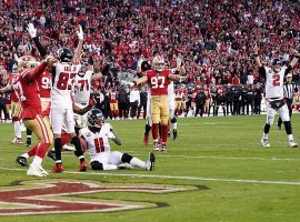 The San Francisco 49ers suffered a brutal defeat last week against Atlanta, but still can win the NFC West if they win their last two games. (Image: Getty)