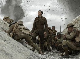 Actor George MacKay as a British soldier in the trenches during the World War I film, "1917", directed by Sam Mendes. (Image: Dreamworks/Universal)