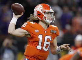 Trevor Lawrence will lead the Clemson Tigers into the 2020 college football season as national title favorites. (Image: Gerald Herbert/AP)
