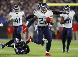 Tennessee Titans running back, Derrick Henry, run all over the Baltimore Ravens in a 28-12 victory in the AFC divisional playoffs in Baltimore. (Image: Nick Wass/AP)