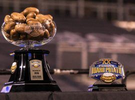 The Famous Idaho Potato Bowl is the only college football game on the schedule Friday, with Ohio heavily favored over Nevada. (Image: Loren Orr/Getty)
