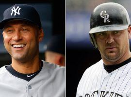 NY Yankees SS Derek Jeter (left) and Colorado Rockies RF/1B Larry Walker (right) were inducted into the Baseball Hall of Fame for the Class of 2020. (Images: Getty)