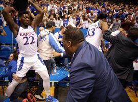 A brawl broke out after the end of the Kansas State-Kansas game on Tuesday, with Silvio De Sousa being suspended indefinitely as a result. (Image: Jamie Squire/Getty)