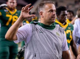 Baylor coach Matt Rhule has agreed to a seven-year, $60 million contract to coach the Carolina Panthers. (Image: Jerome Miron/USA Today Sports)