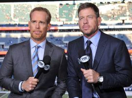 Joe Buck and Troy Aikman will be covering their fifth Super Bowl and there are plenty of broadcast prop bets regarding the telecast. (Image: Fox Sports)