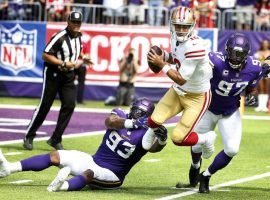 Quarterback Jimmy Garoppolo had a rough outing the first week of the season against the Vikings, but should be much better in the Minnesota-San Francisco NFC Divisional Playoff game Saturday at home. (Image: AP)