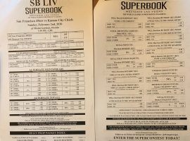 The Westgate Las Vegas SuperBook has released its Super Bowl prop bet book, and this year’s version has some new features. (Image: John Reger)