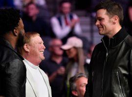 New England quarterback Tom Brady will be a free agent in March, and when he talked to Raiders owner Mark Davis on Saturday, it fueled speculation he was leaving the Patriots. (Image: Getty)