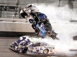 Denny Hamlin won his second straight Daytona 500, but the ending was marred by a horrific crash that sent Ryan Newman to the hospital. (Image: John Raoux/AP)