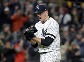 Yankees pitcher James Paxton celebrates a strikeout in the 2019 ALDS at Yankee Stadium in the Bronx, NY. (Image: Elsa/Getty)