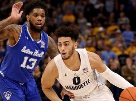Marquette's Markus Howard just needs 39 more regular season points in Big East Conference play (Image: Dylan Buell/Getty)