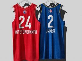The NBA teased what the All-Star Game jerseys of team captains, LeBron James and Giannis "Greek Freak" Antetokounmpo. (Image: NBA)