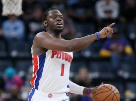 Reggie Jackson, ex-guard with the Detroit Pistons, during a game at Little Caesars Arena in Detroit, MI. (Image: Nelson Chenault/USA Today Sports)