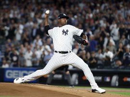 Yankees starting pitcher Luis Severino during a game at the end of the 2019 season in the Bronx, NY. (Image: Elsa/Getty)