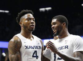 Xavier forward Tyrique Jones (4) and swingman Naji Marshall (13) during a victory over DePaul at the Cintas Center in Cincinnati, OH. (Image: Frank Victores/USA Today Sports)