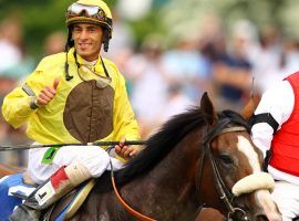 Hall of Fame jockey John Velasquez is usually a thumbs-up option in the Fountain of Youth. He's won five times in 12 starts. (Image: Al Bello/Getty Images)