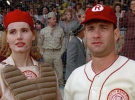 Geena Davis and Tom Hanks in "A League of Their Own" (1992). (Image: Columbia Pictures/Sony)