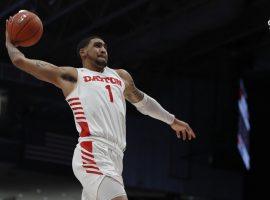 Obi Toppin, from the Dayton Flyers, reels back for a monstrous dunk at UD Arena. (Image: AP)